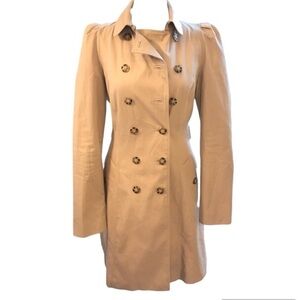 Zara Woman Trench Coat Jacket Tan M